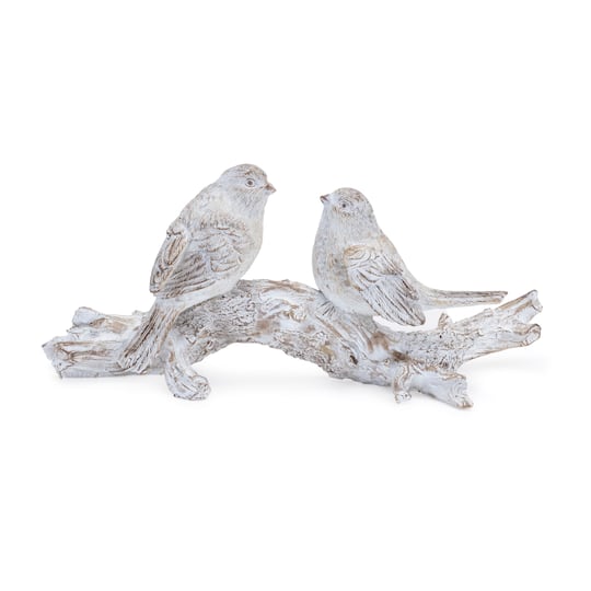 9.5" Whitewashed Birds on Branch Figurine By Melrose | 2.25" x 9.5" x 3.5" | Michaels®